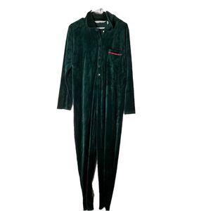 90s Victorias Secret Country Christmas Velour Jumpsuit Size L
